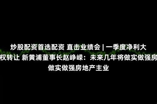 炒股配资首选配资 直击业绩会 | 一季度净利大增源于股权转让 新黄浦董事长赵峥嵘：未来几年将做实做强房地产主业